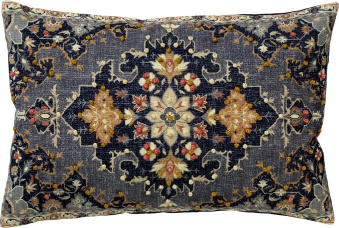 PERRINE | sierkussen 40x60 cm | Insignia Blue | blauw | multicolor | Hoii | met duurzame kussenvulling