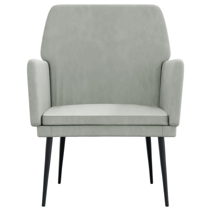 vidaXL - Fauteuil - 62x79x79 - cm - fluweel - lichtgrijs