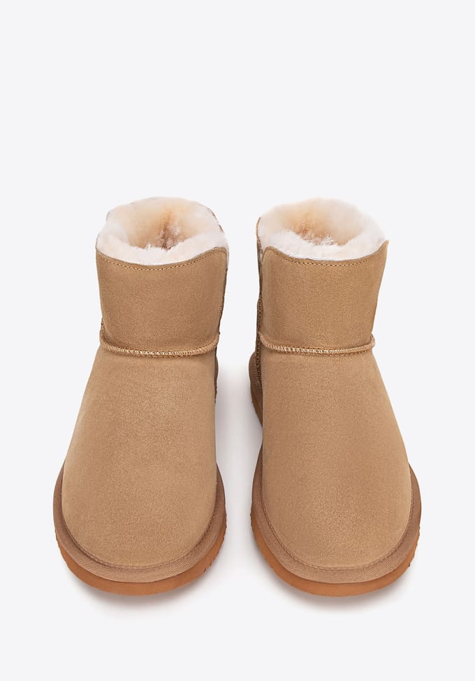 Wittchen - Suède Enkelboots - Bruin - Met Gesp - Hoge Kwaliteit