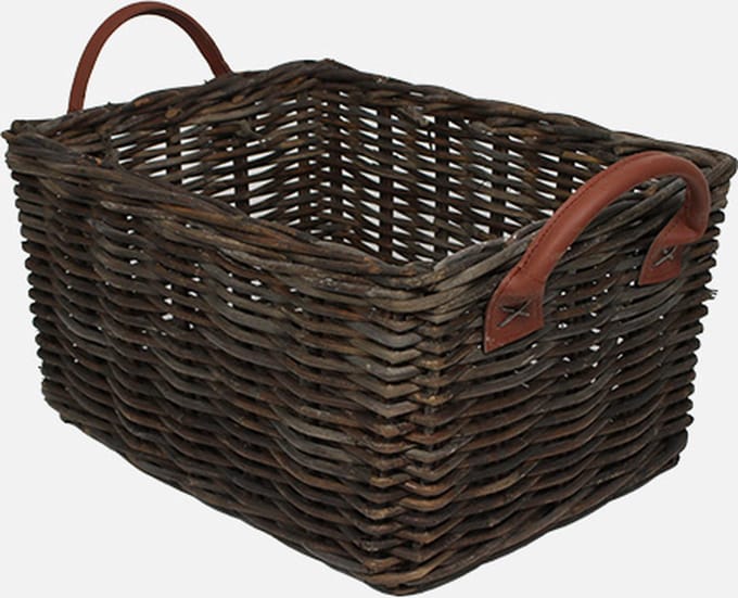 Wicked - Fietsmand met Hengsels - Rotan - Zwart