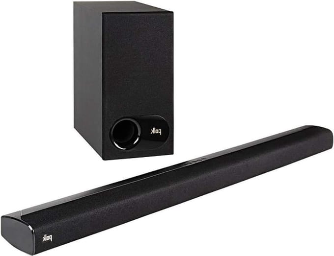 Soundbar met subwoofer - Hifi geluidssysteem - Thuisbioscoop ervaring - Dolby Digital - Compact formaat - Zwart