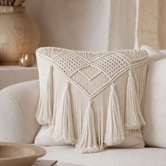 Macramé sierkussen Bloom - 4shine
