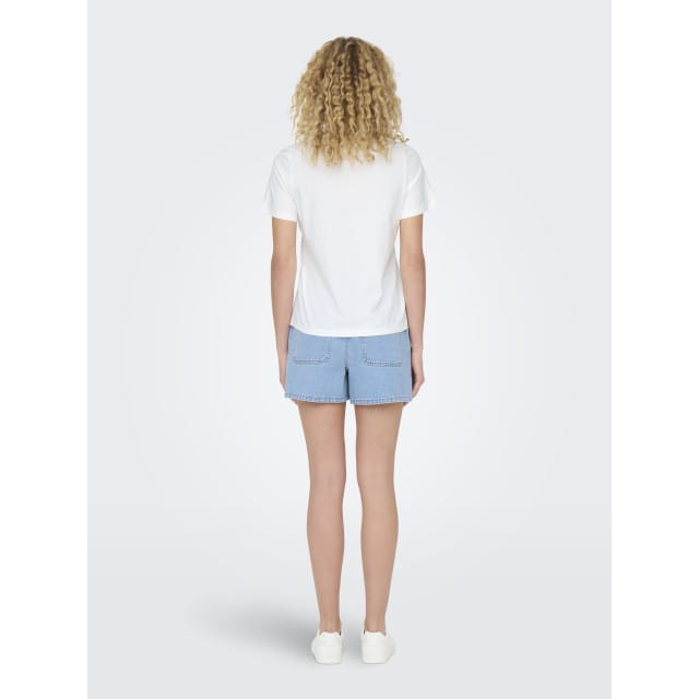 Jacqueline de Yong witte dames t-shirt   Ronde hals   Regular fit   Korte mouw Wit L