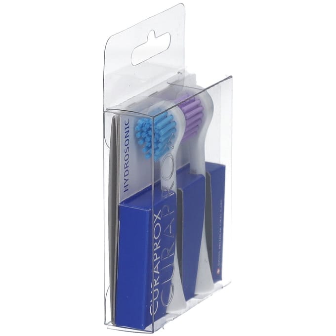 Curaprox Hydrosonic Pro Opzetborstel Power Duo - Blauw/Violet - 2 stuks