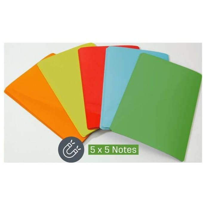Sigel MU103 Plaknotitie Magnetic Notes 15 cm x 10 cm Blauw, Geel, Groen, Oranje, Rood 25 stuk(s)