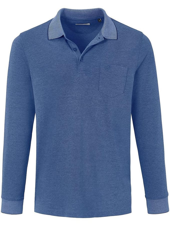 Poloshirt lange mouwen Van Bugatti blauw