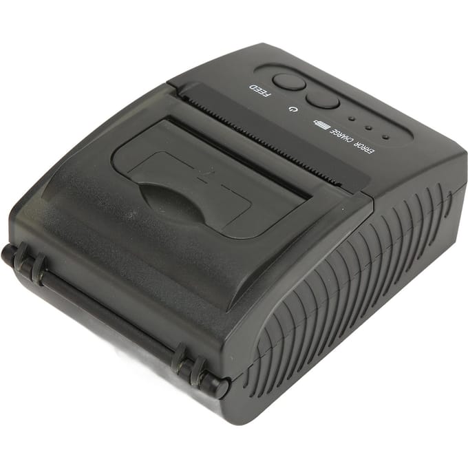 Imprimante thermique portable 58 mm de largeur, rechargeable 2 000 mAh EU Plug black