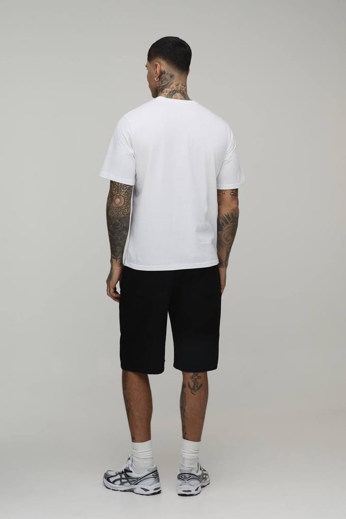 Tall Essential Relaxed Fit Denim Shorts | Black | Size 48