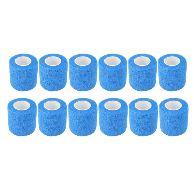 12 Stuks 4.5M Dier Elastisch Zelfklevend Verband Niet Geweven Polyester blauw