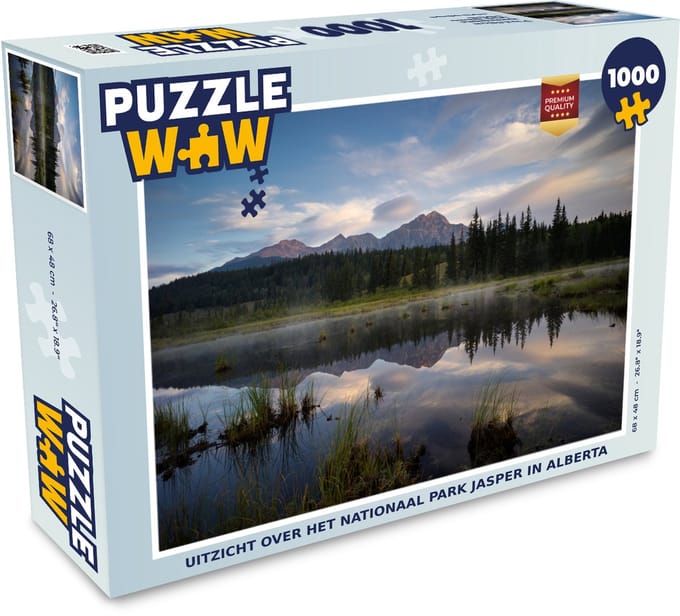 Puzzel Uitzicht over het Nationaal park Jasper in Alberta - Legpuzzel - Puzzel 1000 stukjes volwassenen