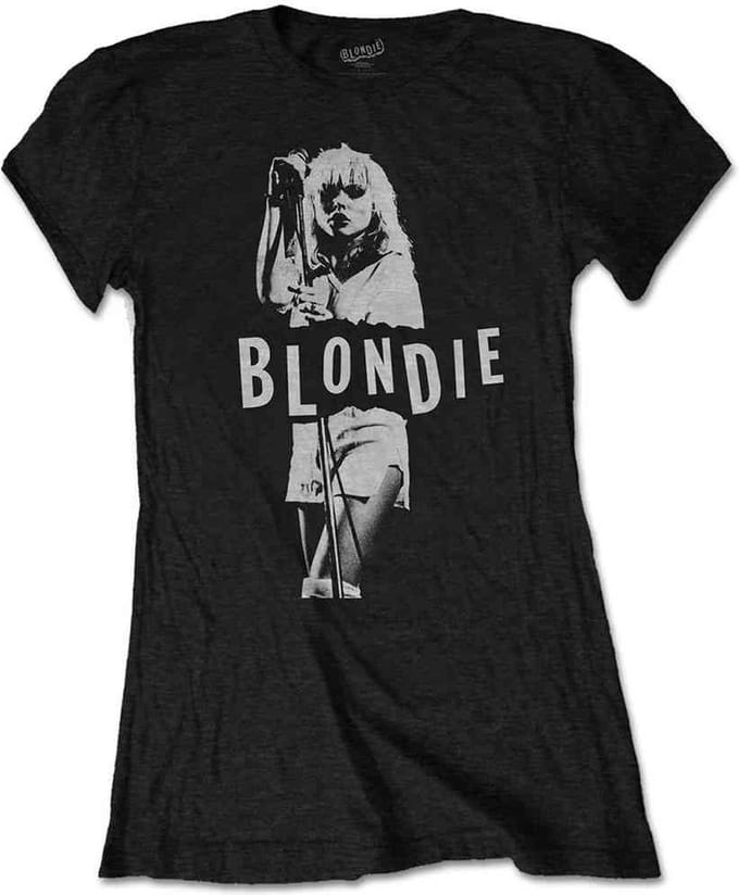 Blondie - Mic. Stand Dames T-shirt - 4XL - Zwart