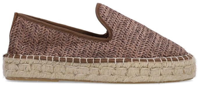 Sacha - Dames - Bruine raffia espadrilles - Maat 36