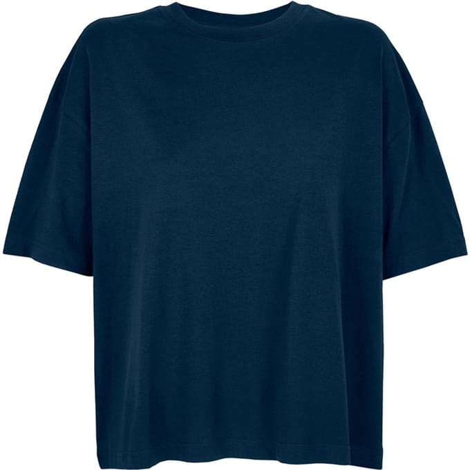 SOLS Dames/Dames Boxy Organic Oversized T-shirt (Franse marine)