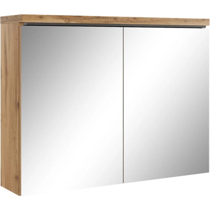Badplaats Badkamerkast Paso 80 x 20 x 60 cm – Eiken – Spiegelkast Badkamer