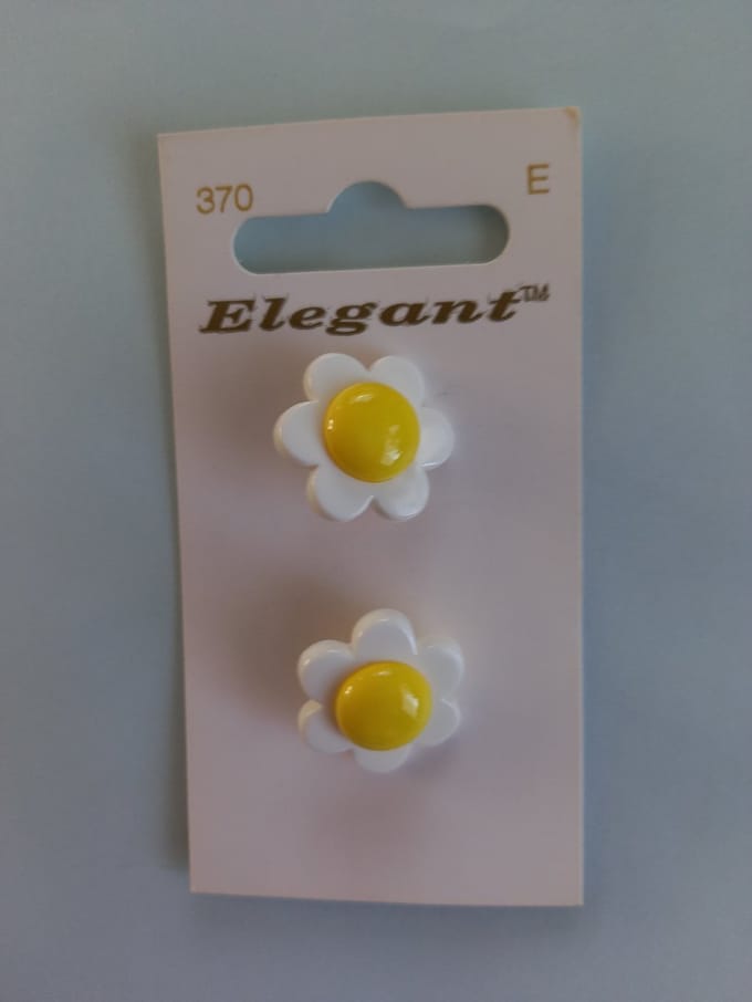 Knoop bloem wit/geel Elegant nr. 370