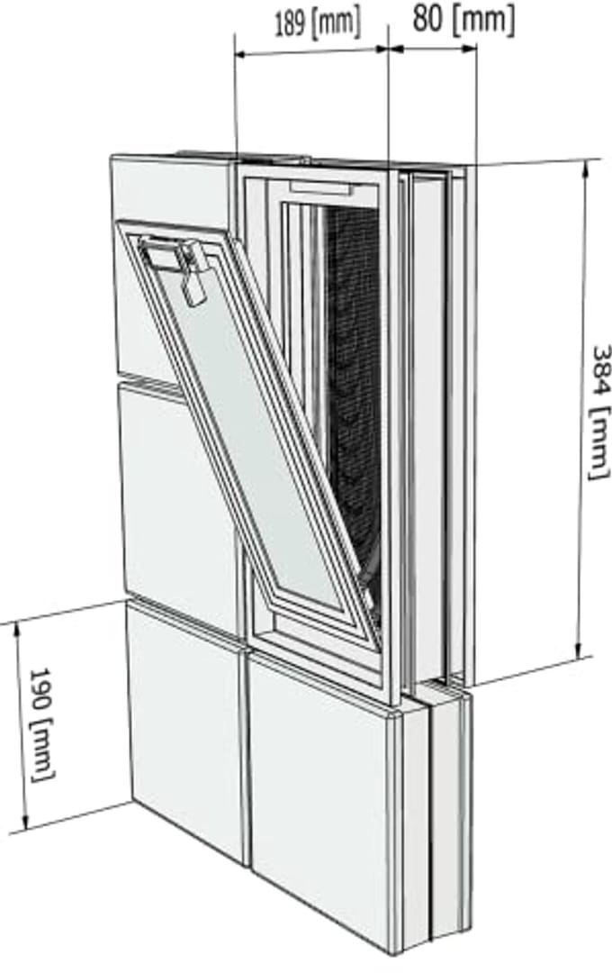 Witte Ventilatieramen 19x19x8cm met Vliegengaas