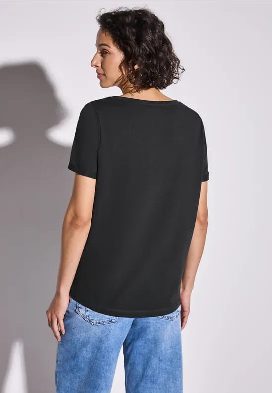 Shirt met folietekst