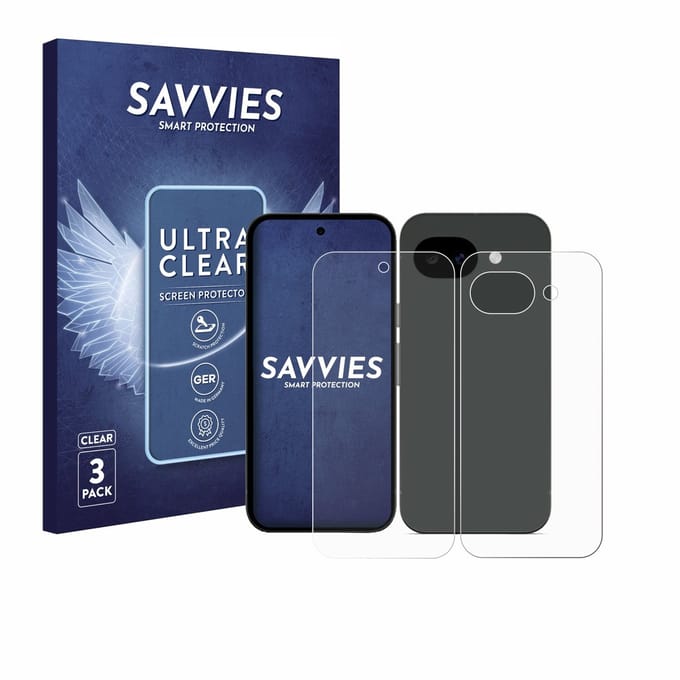 Savvies - Screenprotector voor Google Pixel 10a (Voor+Achter) - Folie Beschermfolie transparant 6 Stuks