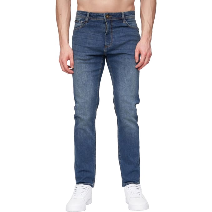 Henleys Heren Craze Comfort Rechte Jeans (Stone Wash)