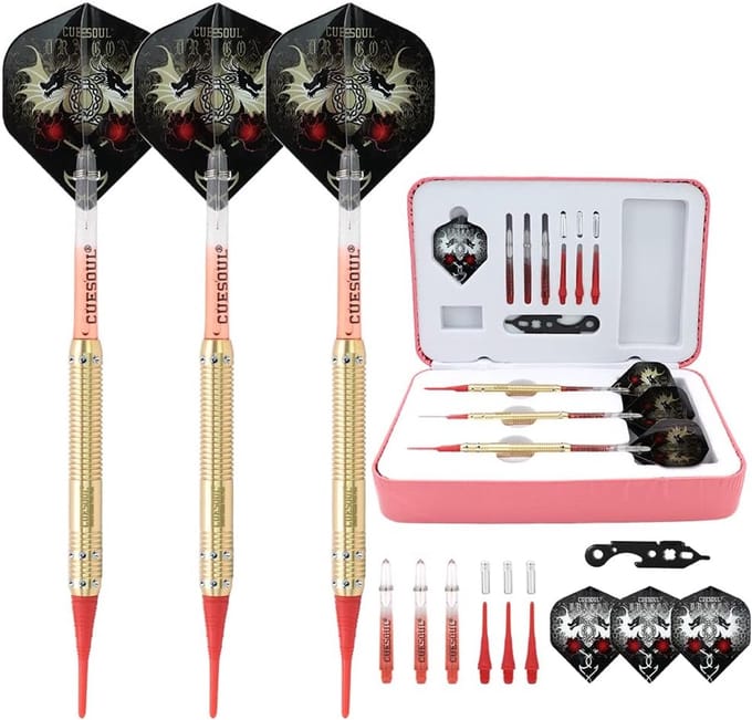 Softtip Dartset 16g Deluxe met Opbergkoffer en Diverse Accessoires