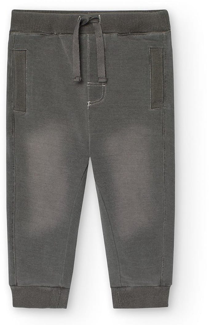 Boboli Fleece Denim Broek Grijs 18 Months Kinderen