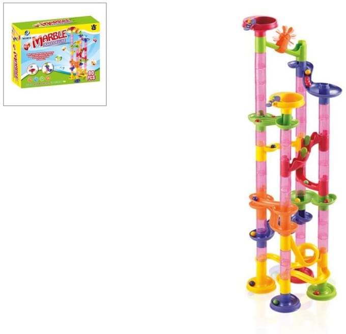 Toys Amsterdam Knikkerbaan Marble Racing Deluxe 80-delig