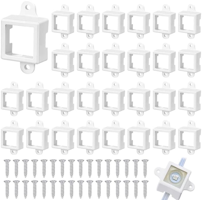 Dailygoods - Set van 40 Bevestigingsclips voor Buitenverlichting