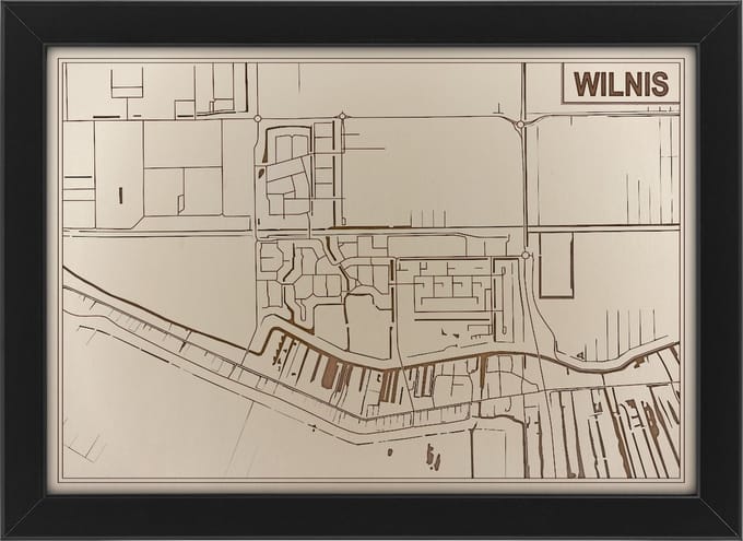 Houten stadskaart van Wilnis