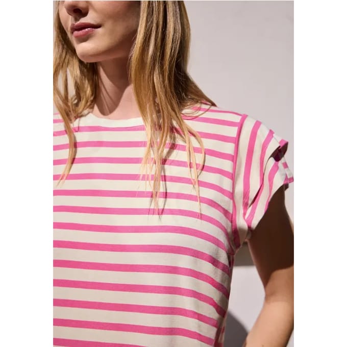 Shirt met volantmouwen en print