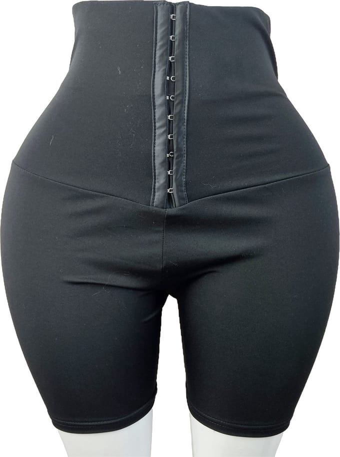BamBella ® - Taille korset broek - Maat L/XL - Korte broek zwart