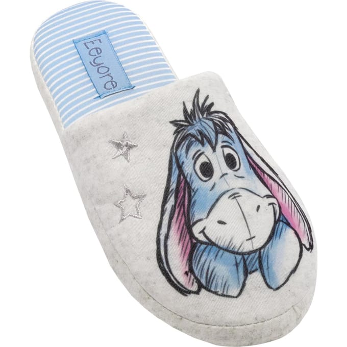 Winnie de Poeh dames/dames Iejoor pantoffels 8 UK blauw/wit