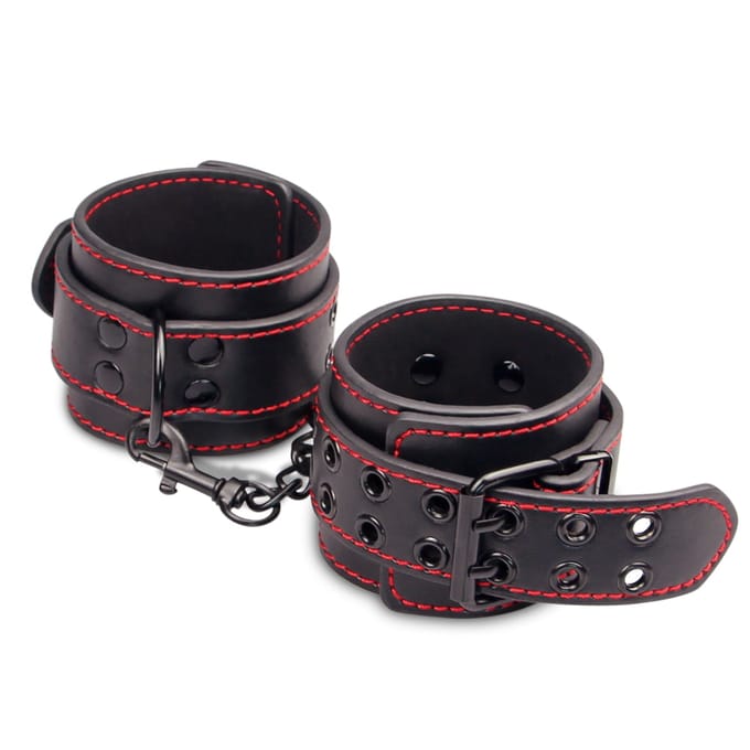 Bondage Handboeien Zwart met rood