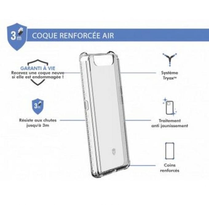 Force Case, Hoesje geschikt voor Samsung Galaxy A80 - AIR Versterkt, Transparant