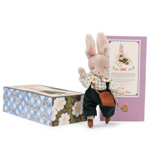Moulin roty knuffelkonijn les minouchkas - nine - 25,5 cm