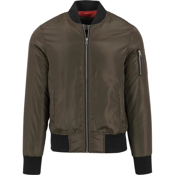 Urban Classics - 2Tone Bomber jacket - S - Rood/Zwart