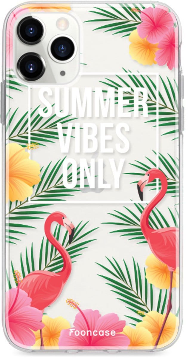 Fooncase Hoesje Geschikt voor iPhone 11 Pro - Shockproof Case - Back Cover / Soft Case - Summer Vibes Only