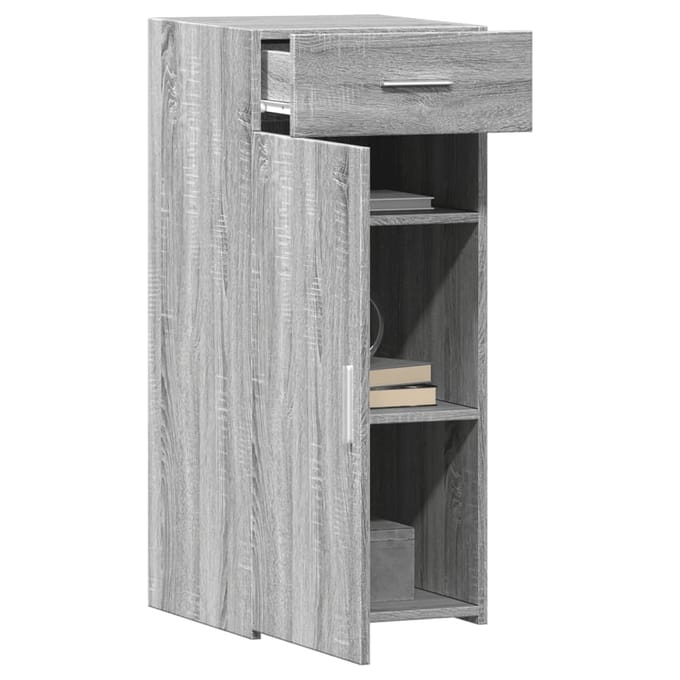 vidaXL - Dressoir - 40x42,5x93 - cm - bewerkt - hout - grijs - sonoma - eikenkleur