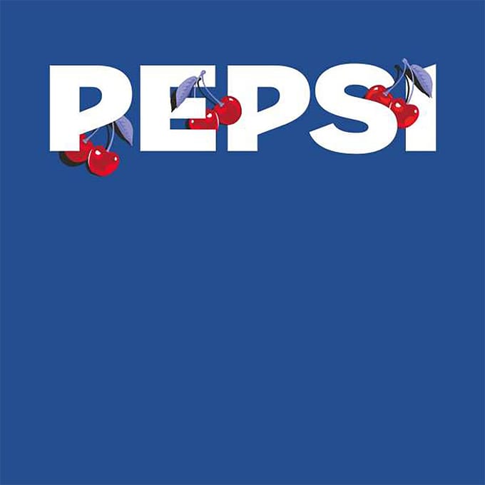 Pepsi Co. Cherry Men's T-Shirt - Blue - XXL
