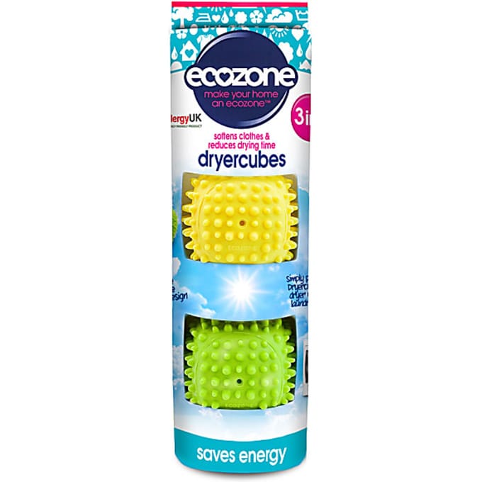 EcoZone Dryercubes was droog ballen 2 Stuks