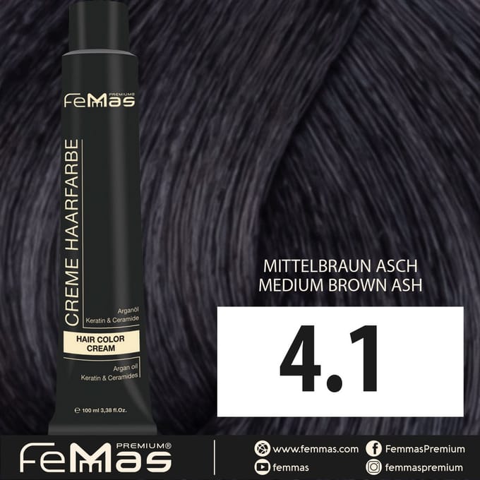 Femmas (4.1) - Haarverf - Medium asbruin - 100ml
