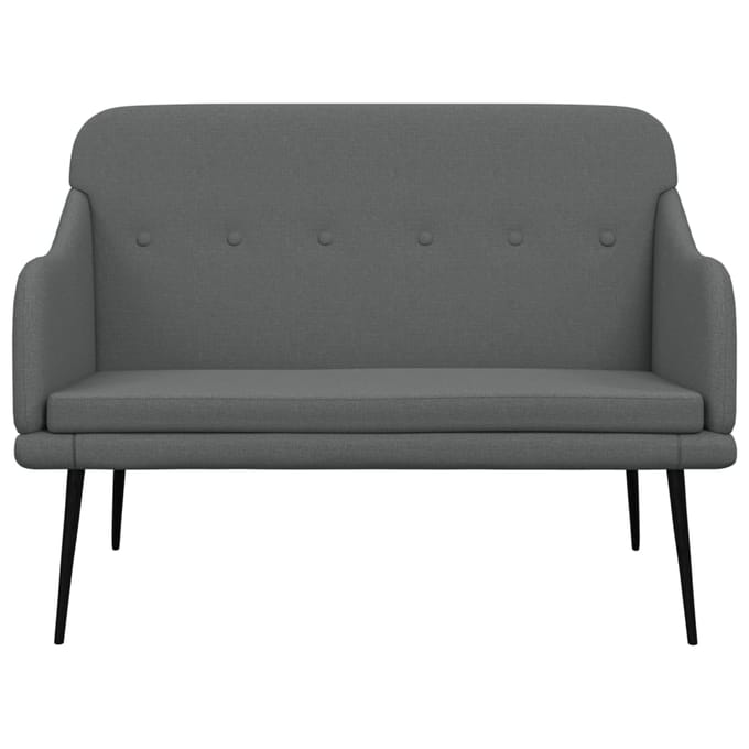 vidaXL - Bankje - 110x76x80 - cm - stof - donkergrijs