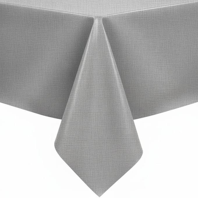 Protecttable - Tafelzeil Linnenlook Grijs 140x250cm - Tafelkleed Afwasbaar - Kunststof