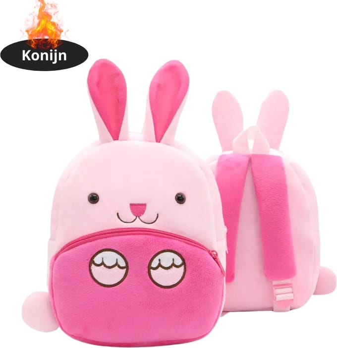Nivard Kinder Rugzak - Jongen - Meisje - Schooltas - Backpack - Konijn