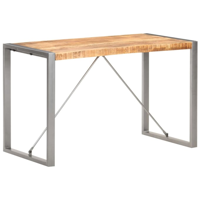 vidaXL - Eettafel - 120x60x75 - cm - massief - ruw - mangohout