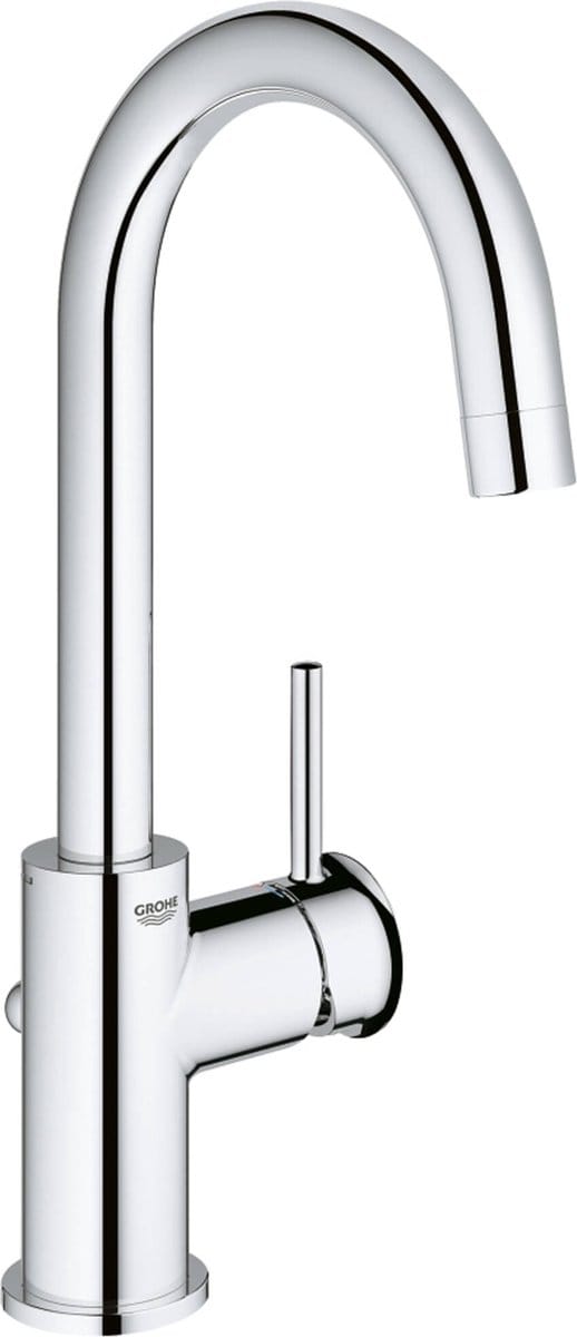 GROHE Start Classic AquaCalibratore wastafelkraan L-size met afvoerplug met hoge draaibare uitloop chroom