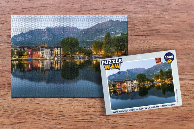 Puzzel Lecco - Berg - Comomeer - Licht - Legpuzzel - Puzzel 1000 stukjes volwassenen