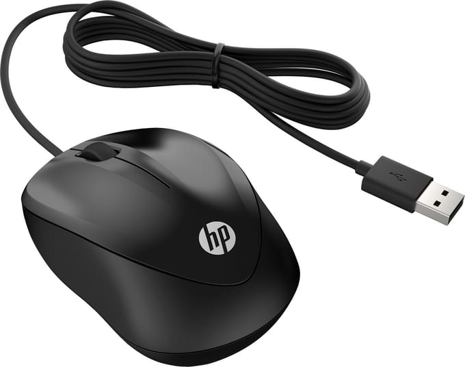 HP 1000 Muis USB Optisch Zwart 3 Toetsen 1200 dpi