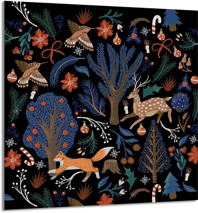 TMK ArtDeko - Snijplank - 60x65 cm - Glas - Veelkleurig