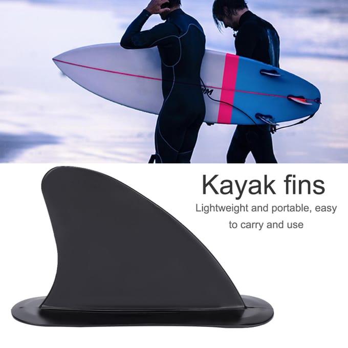 Stevige Zwarte PVC Skeg Tracking Fin Surfboard Vinnen voor Kajaks Kano's Roeiboten black