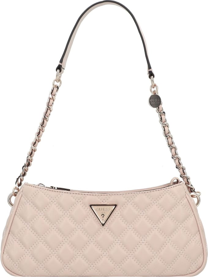 GUESS Schoudertas Giully Top Zip Shoulder Bag Light Beige Zalmroze